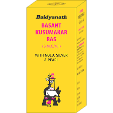 Baidyanath Basant Kusumakar Ras with Gold, Silver & Pearl